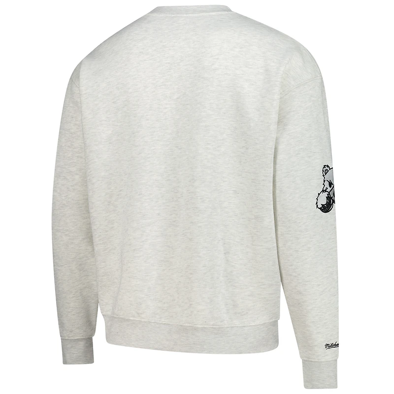 Pull ras du cou en peluche pour homme avec motif flocons d'avoine des Maple Leafs de Toronto