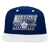 Casquette snapback bleue Outerstuff pour homme des Maple Leafs de Toronto