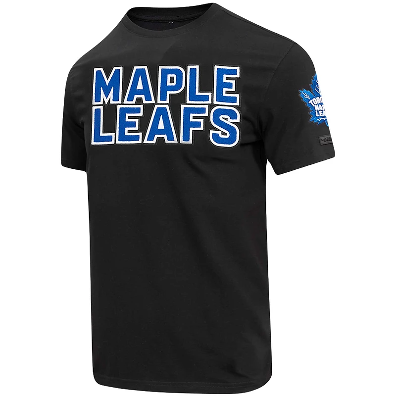T-shirt en chenille classique des Maple Leafs de Toronto Pro Standard pour homme, noir