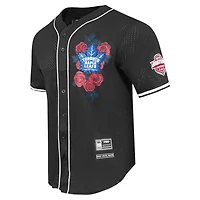 Chemise de baseball à boutons complets en maille noire Pro Standard des Maple Leafs Toronto pour hommes