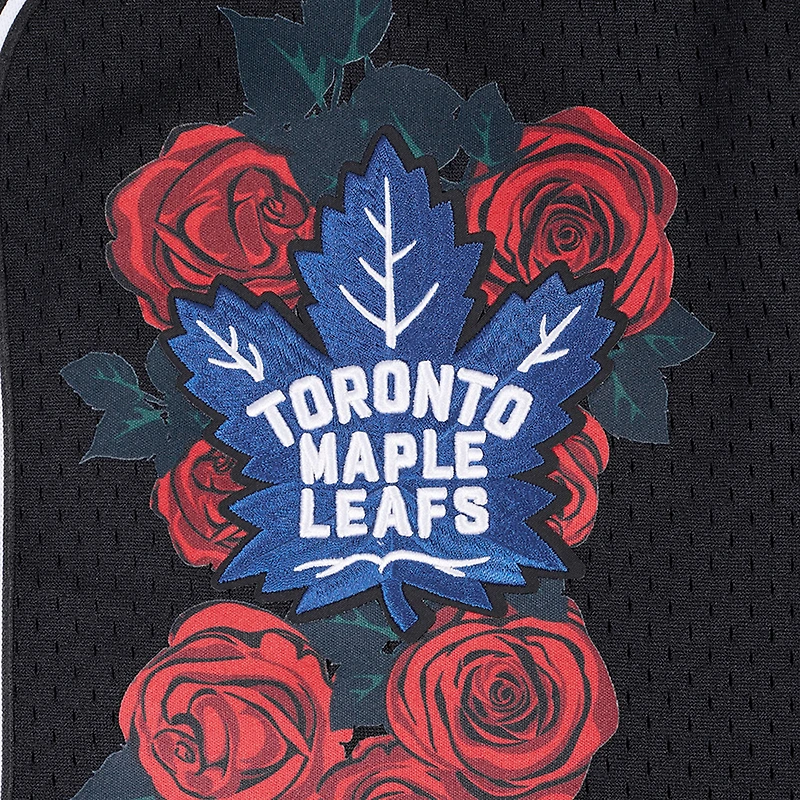 Chemise de baseball à boutons complets en maille noire Pro Standard des Maple Leafs Toronto pour hommes