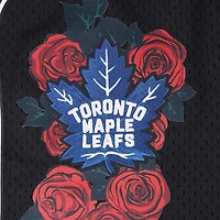 Chemise de baseball à boutons complets en maille noire Pro Standard des Maple Leafs Toronto pour hommes