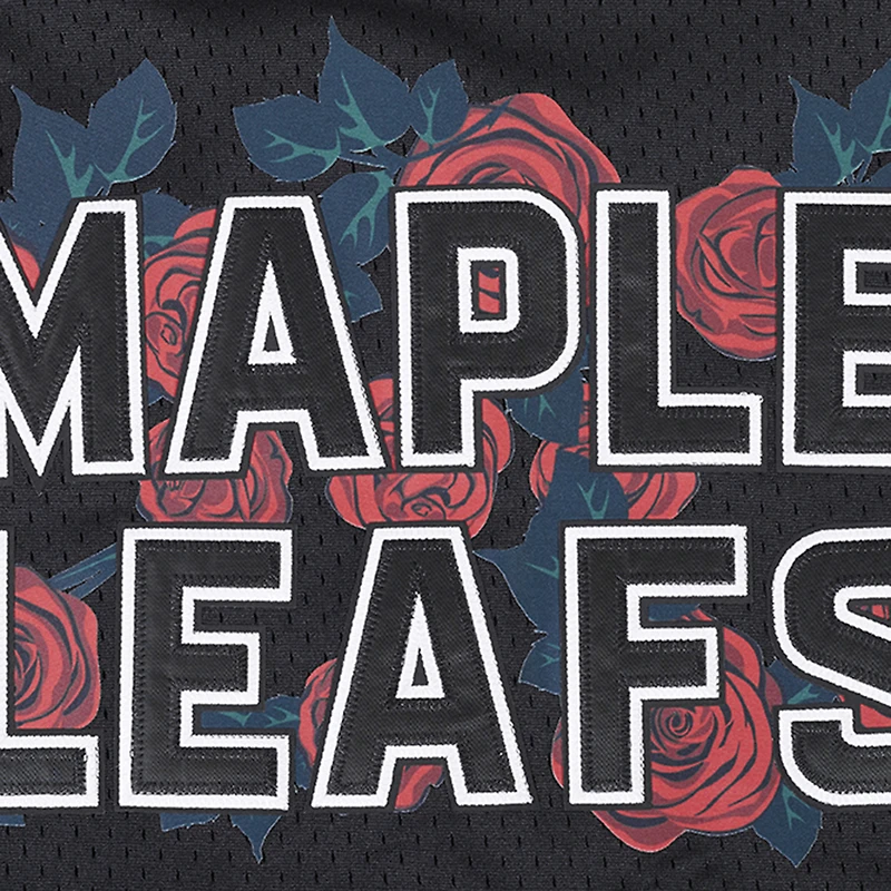 Chemise de baseball à boutons complets en maille noire Pro Standard des Maple Leafs Toronto pour hommes