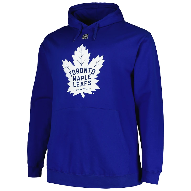 Profil pour hommes Auston Matthews Bleu Toronto Maple Leafs grand et nom numéro - Sweat à capuche