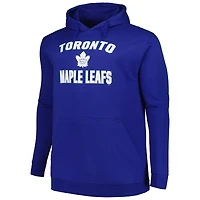 Men's Profile Blue Toronto Maple Leafs Big & Tall Arch Over Logo Pullover Hoodie
