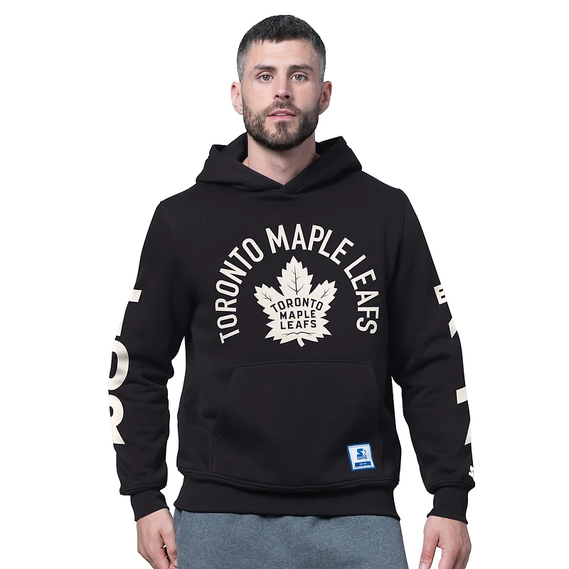 Men's Starter  Black Toronto Maple Leafs Handoff Hoodie