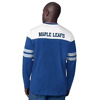 Men's Starter  Blue Toronto Maple Leafs Blitz Durene Long Sleeve T-Shirt