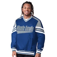 Men's Starter  Blue Toronto Maple Leafs Reliver I V-Neck Pullover Jacket