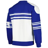 Men's Starter White Toronto Maple Leafs Defense Fleece Crewneck Pullover Sweatshirt