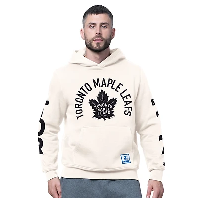 Men's Starter  White Toronto Maple Leafs Handoff Hoodie