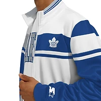 Men's Starter White Toronto Maple Leafs Jordan Pique Full-Zip Track Jacket
