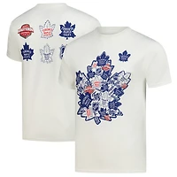 T-shirt Starter blanc pour homme avec logo collage des Maple Leafs de Toronto