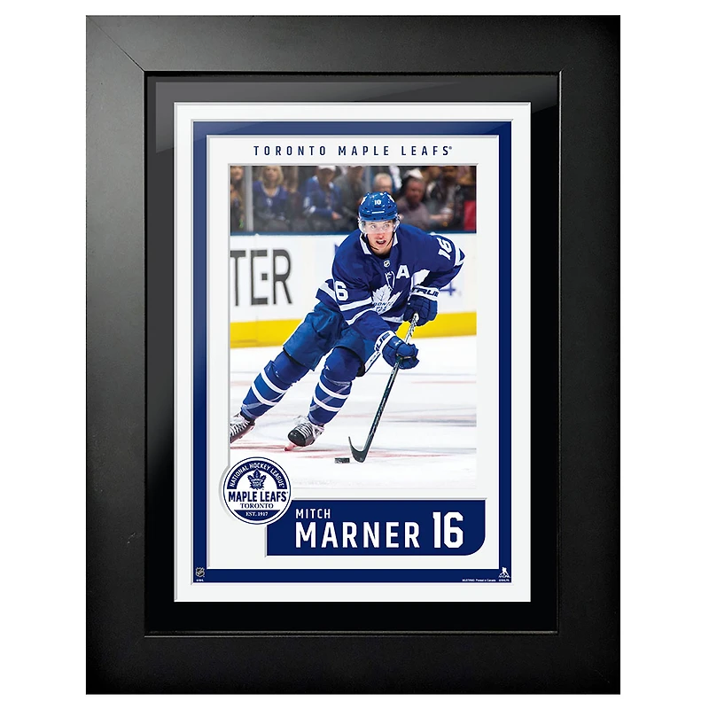 Mitchell Marner Toronto Maple Leafs - 12'' x 16'' Jersey Block Design Framed Photo