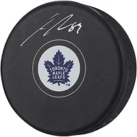 Rondelle de hockey autographiée par Nick Robertson des Maple Leafs de Toronto