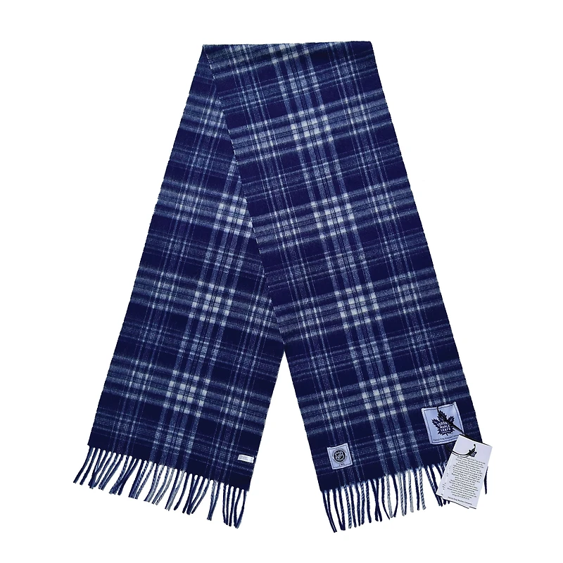 Écharpe en laine à carreaux des Maple Leafs de Toronto de Patrick King Woollen Company