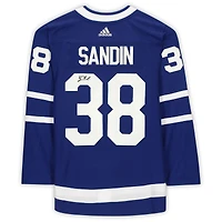 Rasmus Sandin Toronto Maple Leafs Dédicacé Bleu Adidas Authentique Maillot