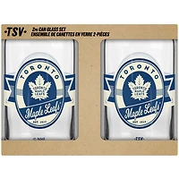 Le Sports Vault Toronto Maple Leafs 2 pièces 16 oz. Peut Verre Ensemble