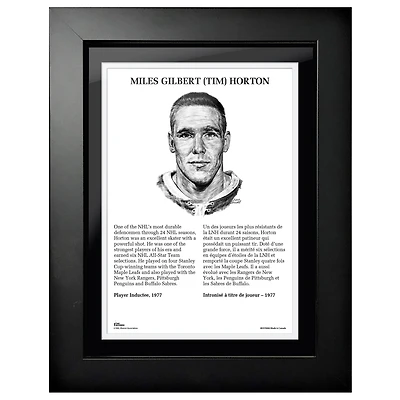 Tim Horton Toronto Maple Leafs - Photo encadrée Legends Line 12'' x 16''