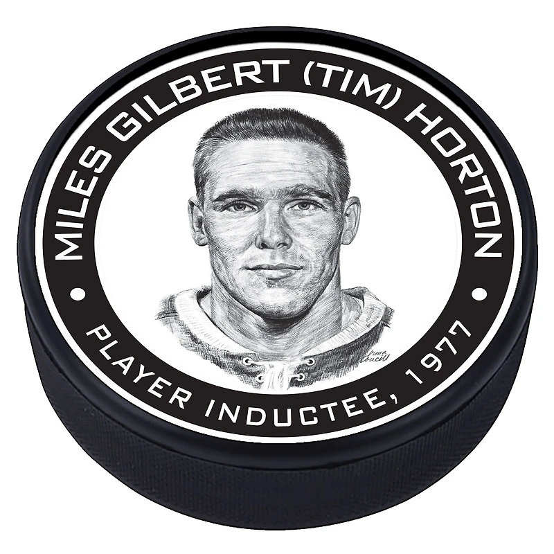Tim Horton Toronto Maple Leafs - Rondelle de hockey texturée Legends Line