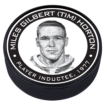 Tim Horton Toronto Maple Leafs - Rondelle de hockey texturée Legends Line