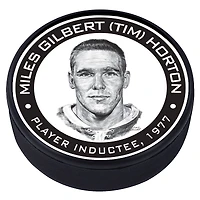 Tim Horton Toronto Maple Leafs - Rondelle de hockey texturée Legends Line