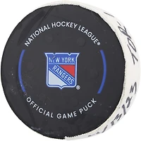 Rondelle de but utilisée par Timothy Liljegren pour le match des Maple Leafs de Toronto contre les Rangers de New York le 13 avril 2023