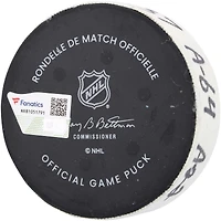 Rondelle de but utilisée par Timothy Liljegren pour le match des Maple Leafs de Toronto contre les Rangers de New York le 13 avril 2023