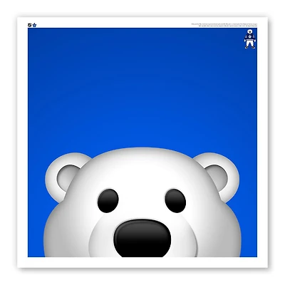 Toronto Maple Leafs 12" x 12" Carlton the Bear Poster Print