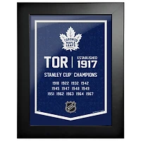 Maple Leafs de Toronto - Oeuvre encadrée de l'équipe Empire de 12 po x 16 po