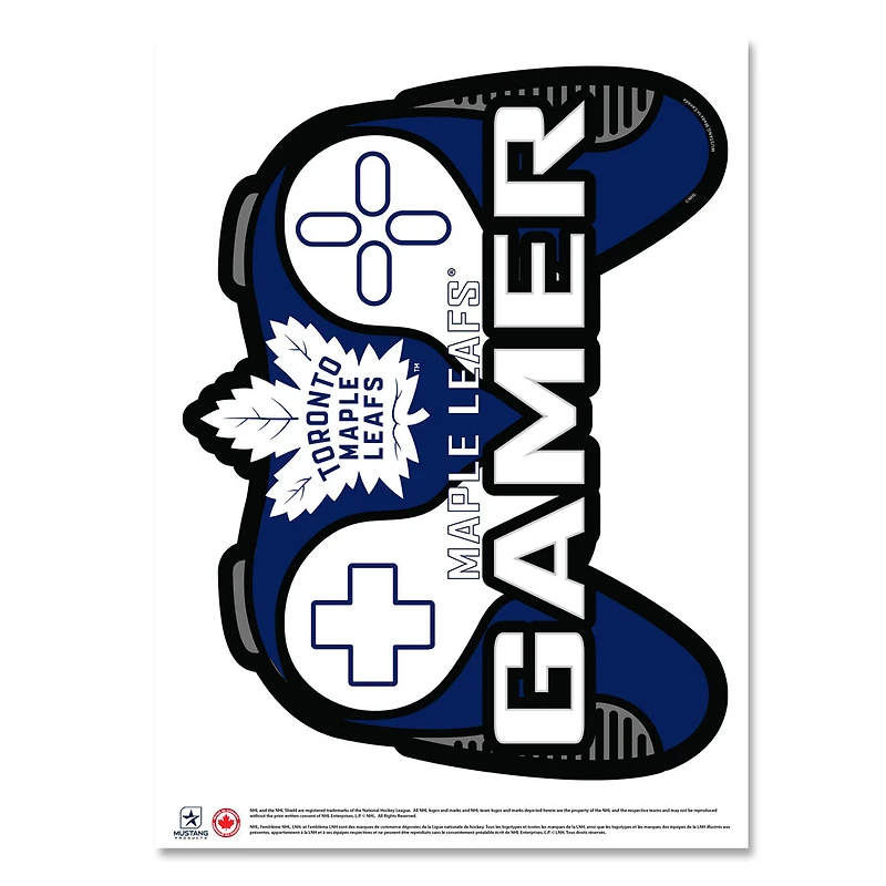 Maple Leafs de Toronto - Décalcomanie murale 16'' x 22'' Controller Gamer