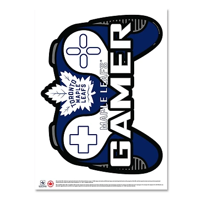 Maple Leafs de Toronto - Décalcomanie murale 16'' x 22'' Controller Gamer