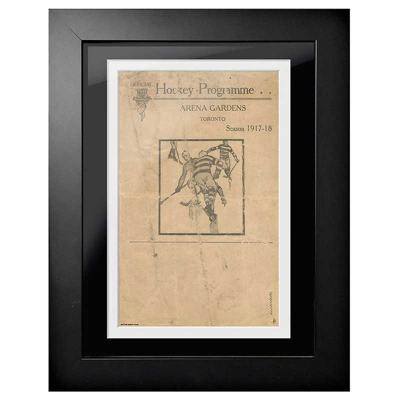 Toronto Maple Leafs 1917 Hockey Program Toronto Arenas - 12'' x 16'' Framed Program Cover