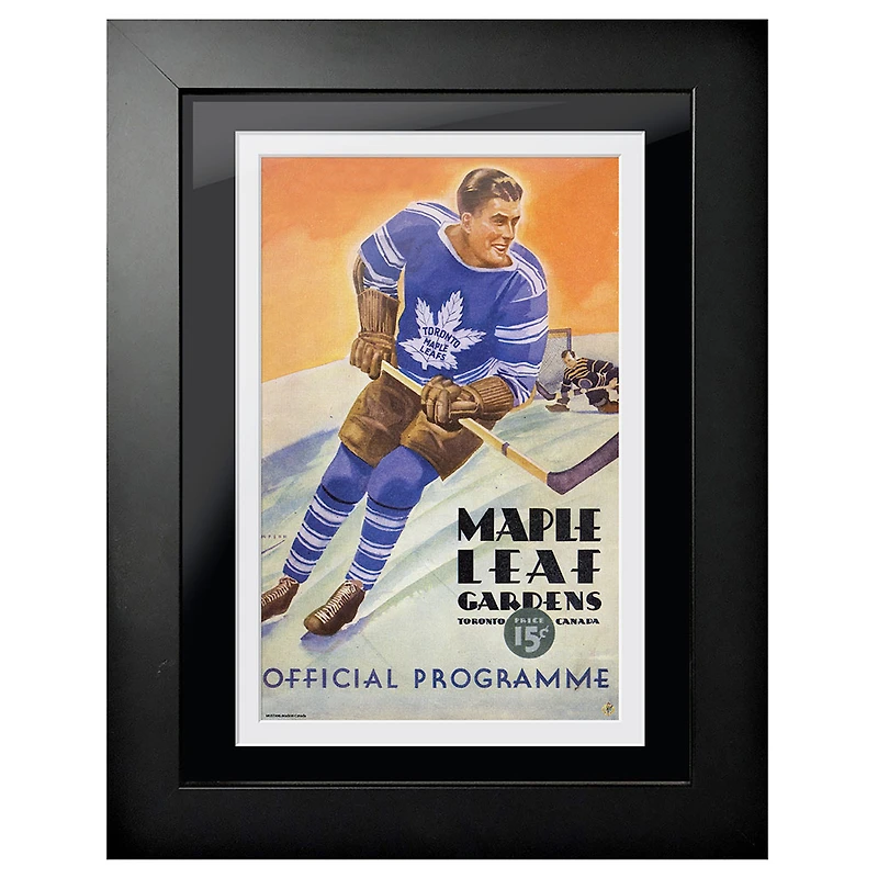 Toronto Maple Leafs 1934 Maple Leaf Gardens - Couverture de programme encadrée 12 '' x 16 ''
