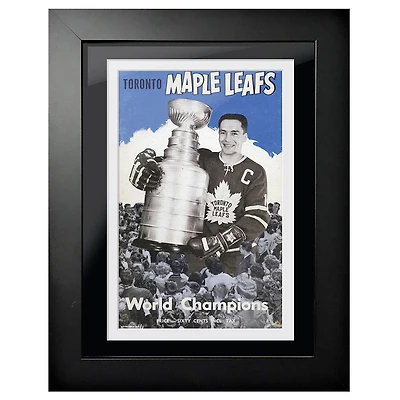 Champions du monde 1967 des Maple Leafs de Toronto - Couverture de programme encadrée de 12 po x 16 po