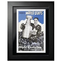 Champions du monde 1967 des Maple Leafs de Toronto - Couverture de programme encadrée de 12 po x 16 po