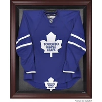 Vitrine de présentation encadrée en acajou pour maillots des Maple Leafs de Toronto (1970-2016)