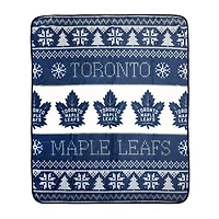 Toronto Maple Leafs 2-Pack 50" x 60" Holiday Throw Blanket and Cushion Set