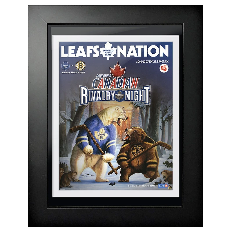 Toronto Maple Leafs 2010 Rivalry Night - 12'' x 16'' Framed Program Cover