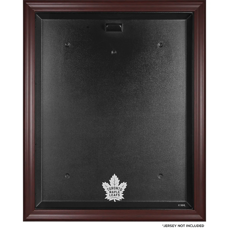Vitrine de présentation du maillot avec logo encadré en acajou des Maple Leafs de Toronto (2016 à aujourd'hui)