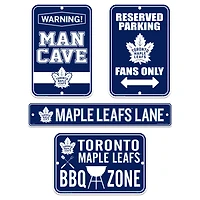 Enseigne de fan 4 pièces des Maple Leafs de Toronto - Ensemble