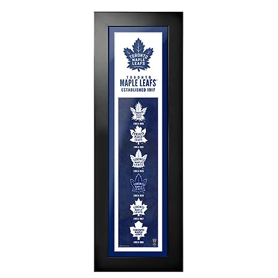 Toronto Maple Leafs - 6'' x 22'' Logos to History Art encadré