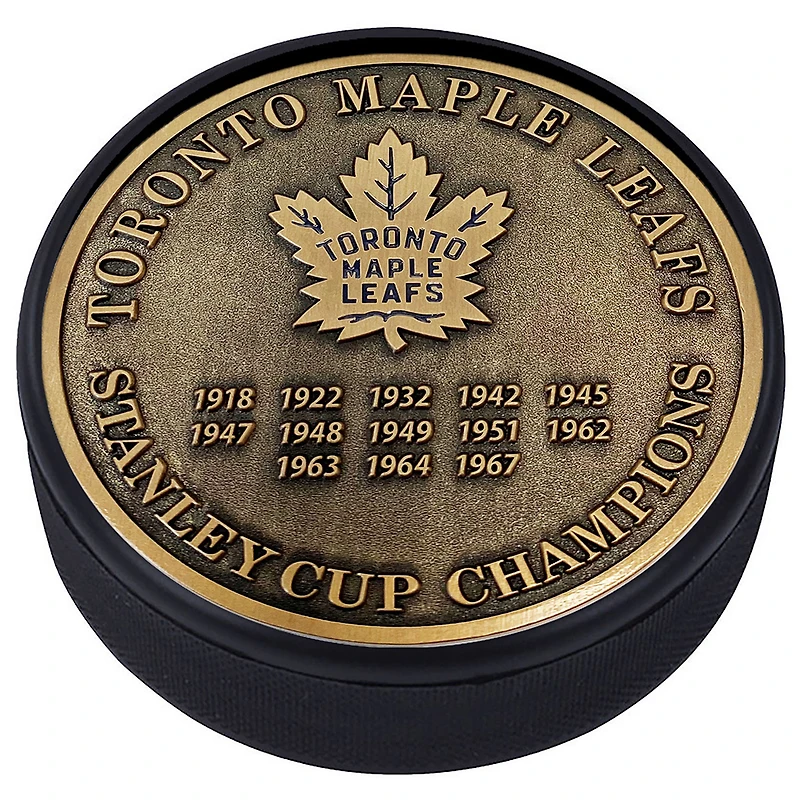 Toronto Maple Leafs - Champion Years Gold Medallion Hockey Puck