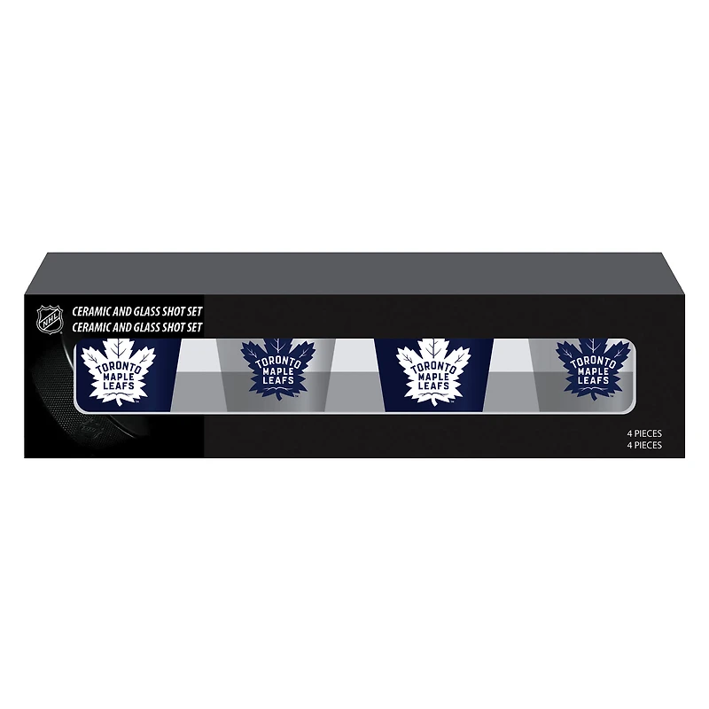 Ensemble de quatre verres à shot des Maple Leafs de Toronto