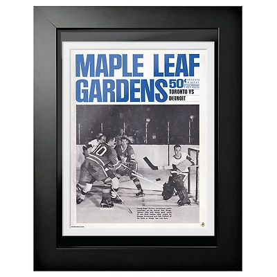 Toronto Maple Leafs Maple Leaf Gardens - Couverture de programme encadrée de 12 '' x 16 ''