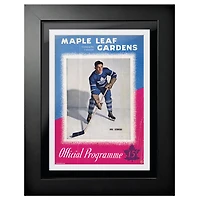 Toronto Maple Leafs Maple Leaf Gardens Bill Ezinicki - Couverture de programme encadrée 12'' x 16''