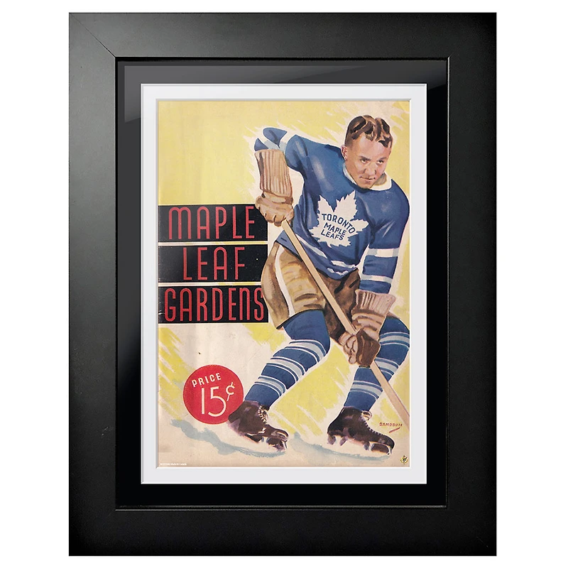 Toronto Maple Leafs Maple Leaf Gardens Fast Stop - Couverture de programme encadrée 12'' x 16''