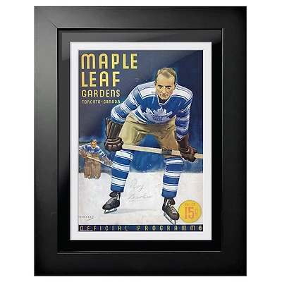 Gardien de but des Maple Leafs de Toronto Maple Leaf Gardens - Couverture de programme encadrée 12'' x 16''