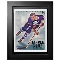 Joueur Maple Leaf Gardens des Maple Leafs de Toronto à venir - Couverture de programme encadrée de 12'' x 16''