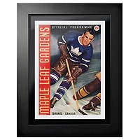 Toronto Maple Leafs Maple Leaf Gardens Rouge - Couverture de programme encadrée 12'' x 16''