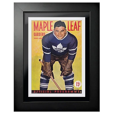 Toronto Maple Leafs Maple Leaf Gardens Jaune - Couverture de programme encadrée 12'' x 16''